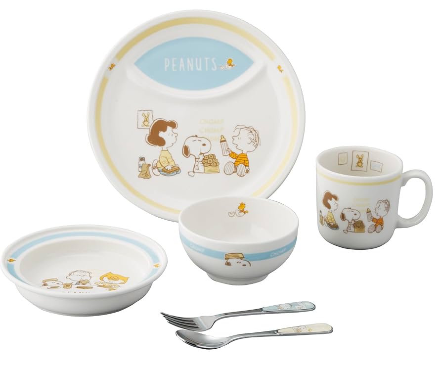 3112SNOOPY食器セット 子ども食器 スヌーピー 食器7点セット Happiness is Suppertime